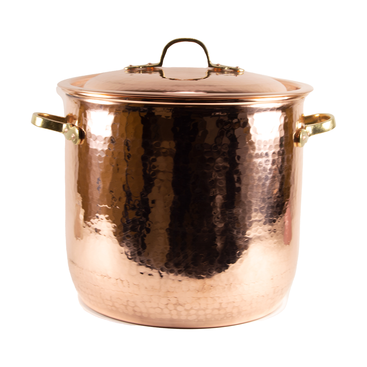 OLLA 30 L. COBRE MARTILLADA ASAS LATON